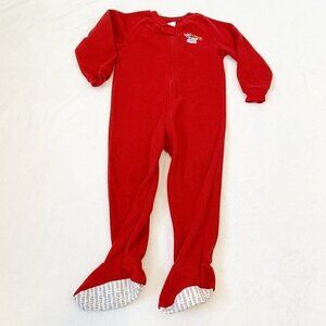 5/$25 Wonder Kids fleece dog tired doggie one piece fleece footie pajamas jammie